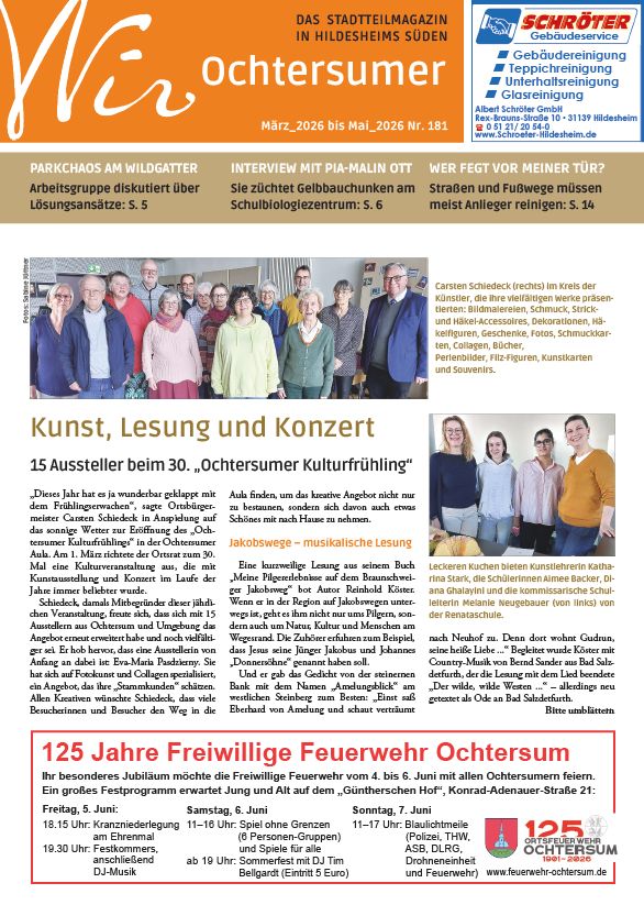 Titelseite der Ausgabe vom März 2026 des Stadtteilmagazins „Wir Ochtersumer“